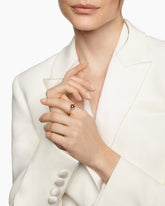 Chatelaine® Ring in 18K Yellow Gold with Garnet and Diamonds, 7mm